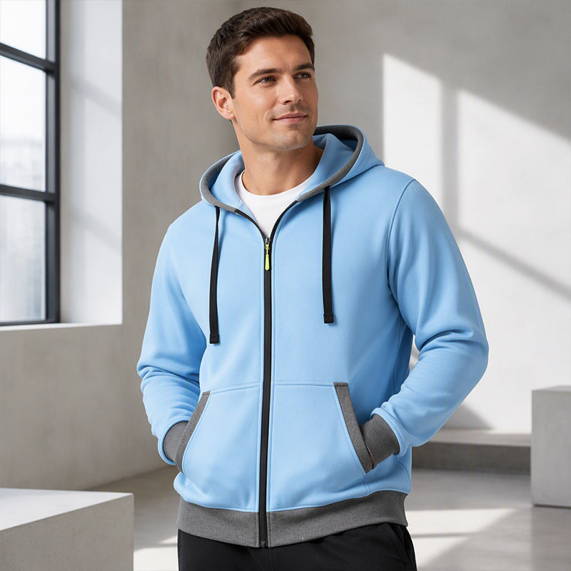 Veste à capuche zippée chaude