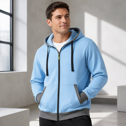 Veste à capuche zippée chaude
