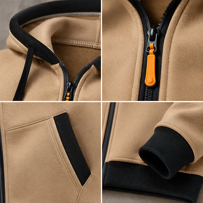 Veste à capuche zippée chaude