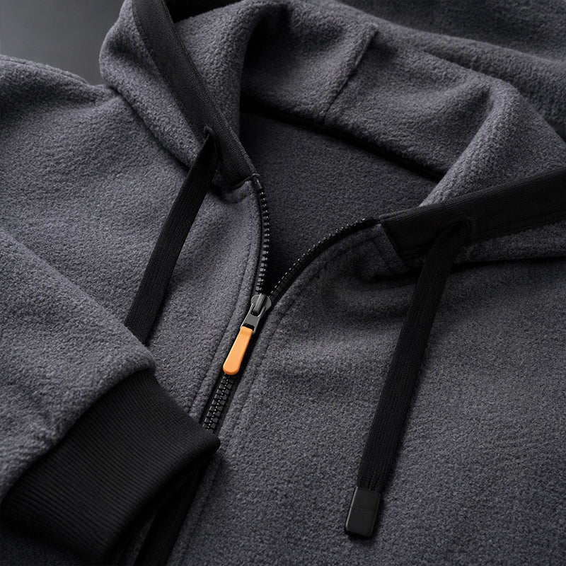 Veste à capuche zippée chaude