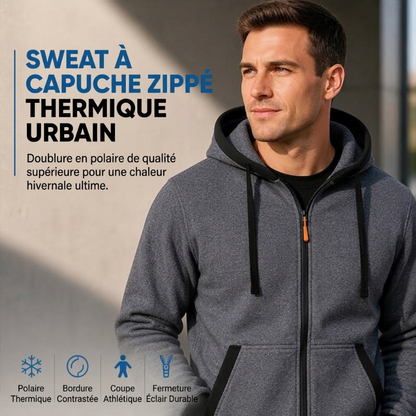 Veste à capuche zippée chaude