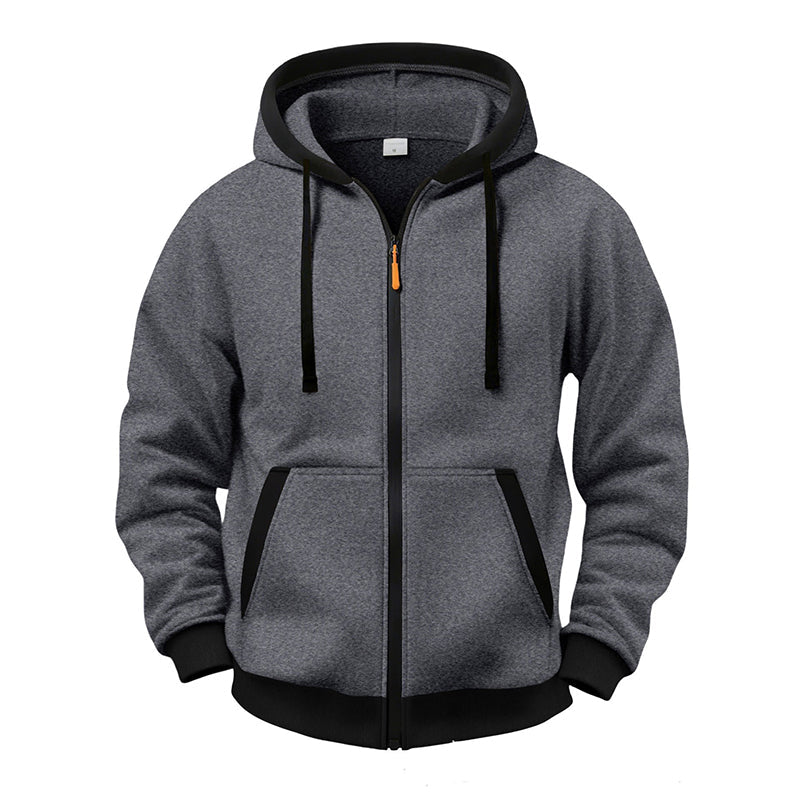 Veste à capuche zippée chaude