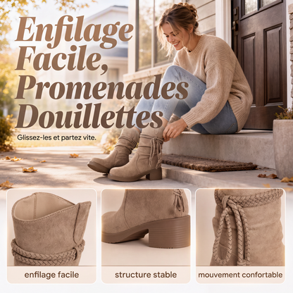 Bottes mi-mollet décontractées et amples pour femmes