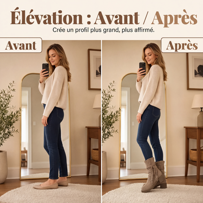 Bottes mi-mollet décontractées et amples pour femmes