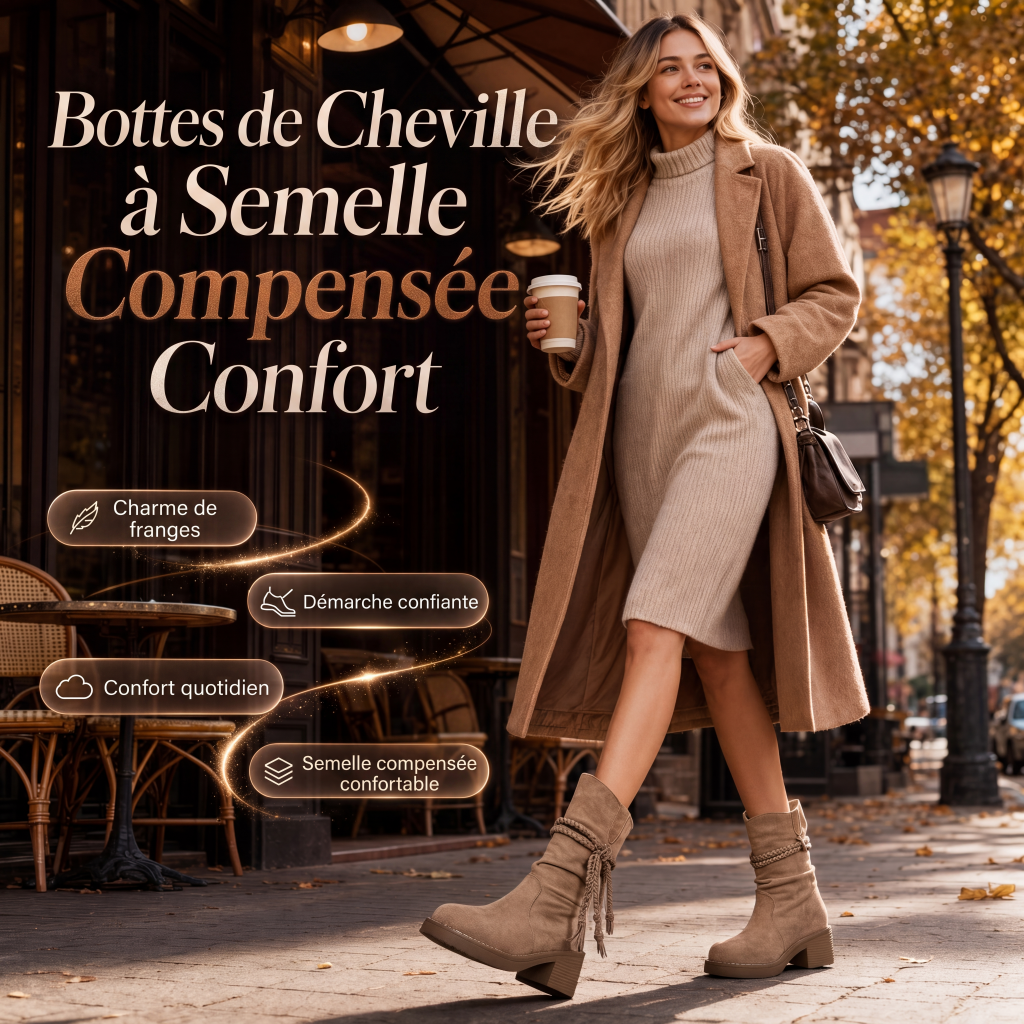 Bottes mi-mollet décontractées et amples pour femmes