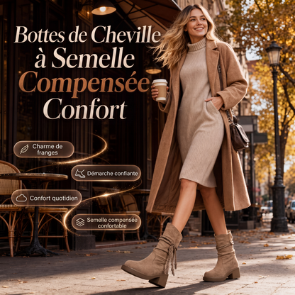 Bottes mi-mollet décontractées et amples pour femmes