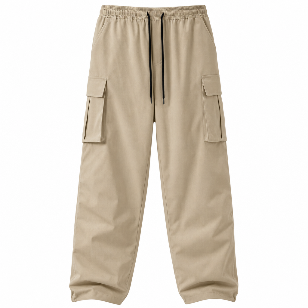 Pantalons cargo décontractés pour homme avec cordon de serrage, été