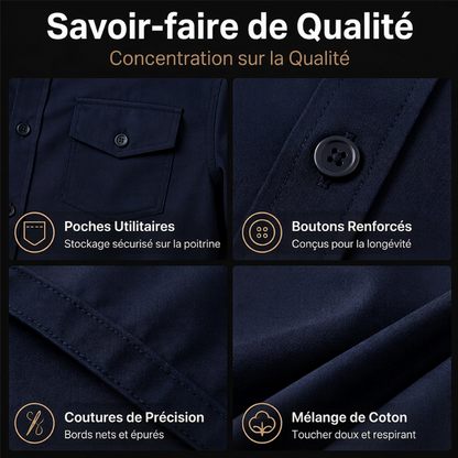 Ensemble deux pièces pour homme : chemise et pantalon en polyester