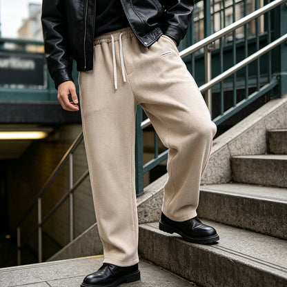 Pantalon en velours côtelé droit décontracté pour homme