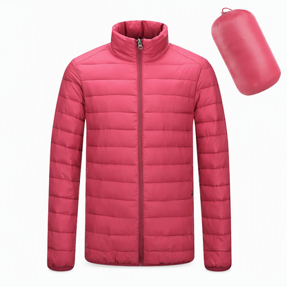 Manteau d'hiver matelassé léger à col montant pour homme