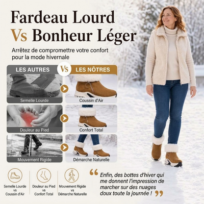 Bottes de neige antidérapantes et chaudes pour femme, pour l'hiver