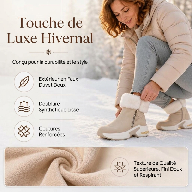 Bottes de neige antidérapantes et chaudes pour femme, pour l'hiver