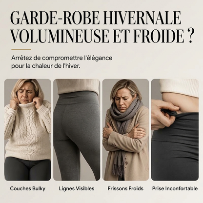 Leggings taille haute pour femme en simili cuir PU