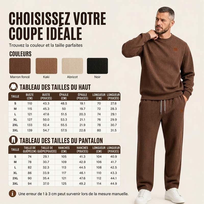 Ensemble sweat à lettres jacquard et pantalon à cordon pour homme
