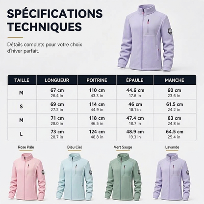 Veste d'extérieur chaude pour femme
