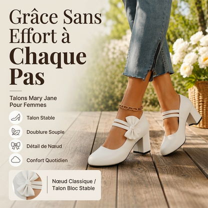 Chaussures élégantes pour femme à semelle compensée épaisse avec bride à nœud