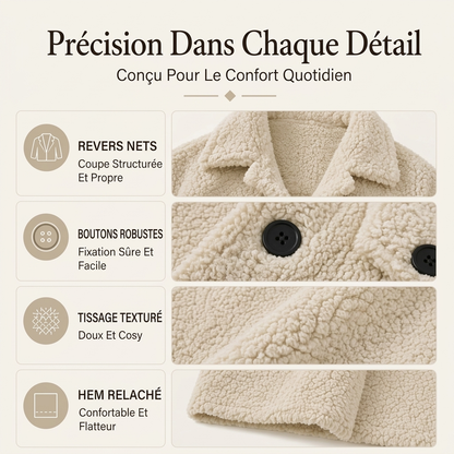 Gilet à col revers confortable pour femme, hiver
