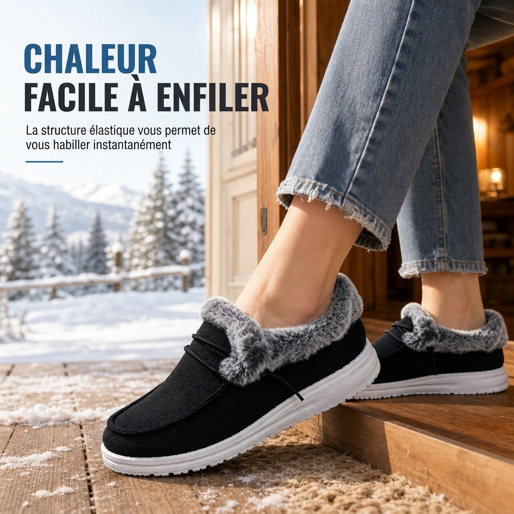 Chaussures d'hiver décontractées à enfiler pour femmes