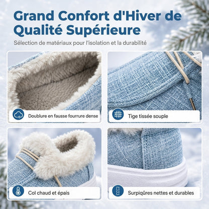 Chaussures d'hiver décontractées à enfiler pour femmes