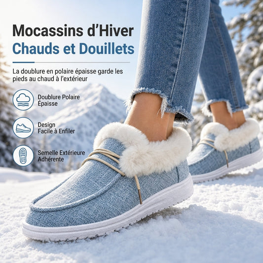 Chaussures d'hiver décontractées à enfiler pour femmes