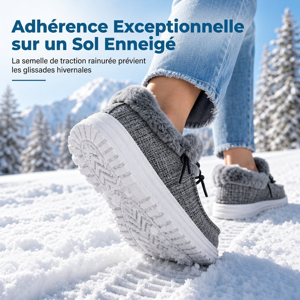 Chaussures d'hiver décontractées à enfiler pour femmes