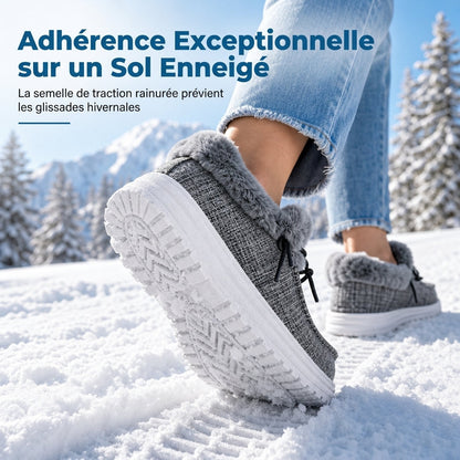 Chaussures d'hiver décontractées à enfiler pour femmes