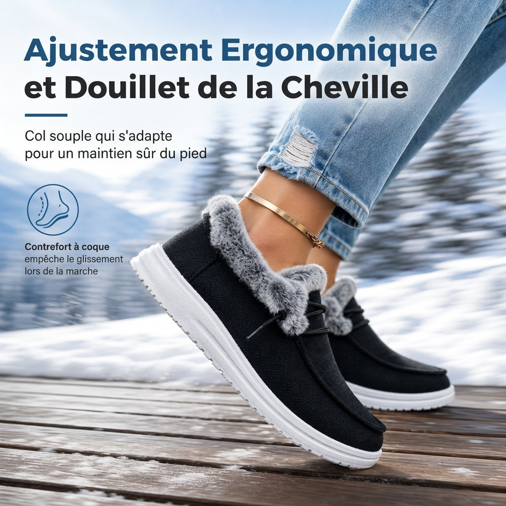 Chaussures d'hiver décontractées à enfiler pour femmes