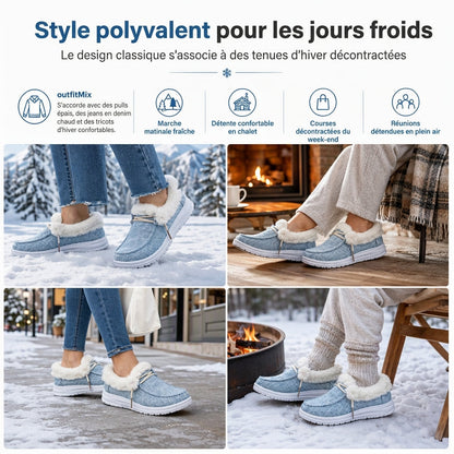 Chaussures d'hiver décontractées à enfiler pour femmes