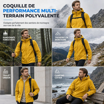 Veste softshell à capuche unisexe pour l'extérieur