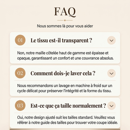 Haut en maille côtelée à col rond classique pour femme