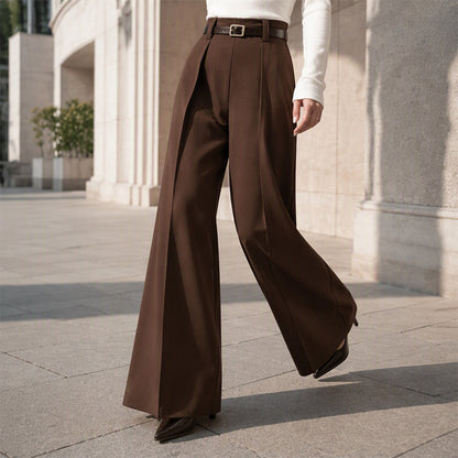 Pantalon large à drapé élégant pour femme