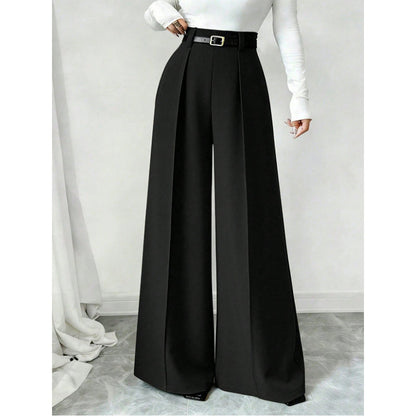 Pantalon large à drapé élégant pour femme