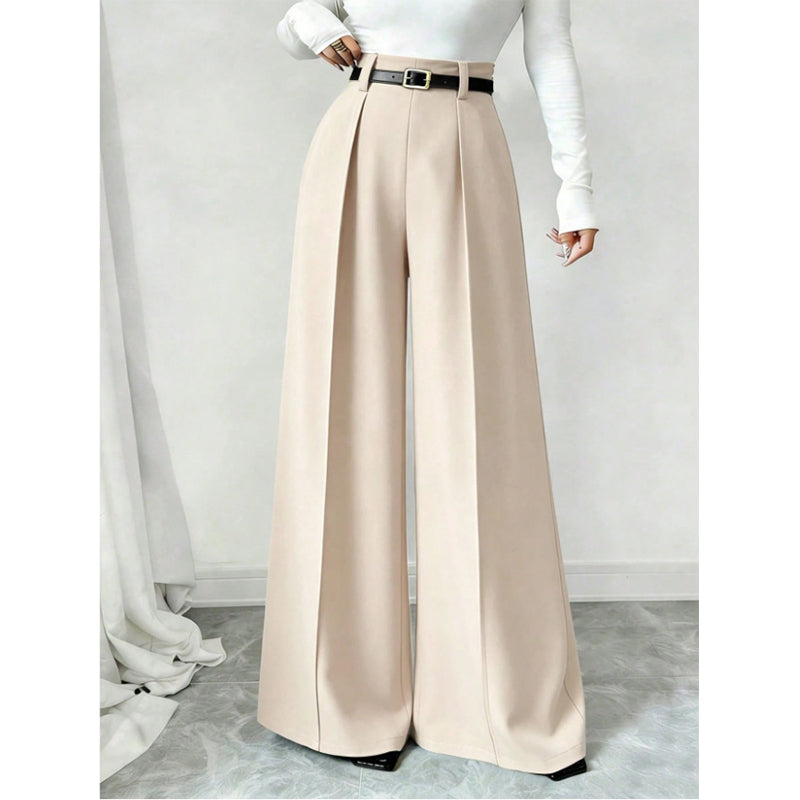 Pantalon large à drapé élégant pour femme