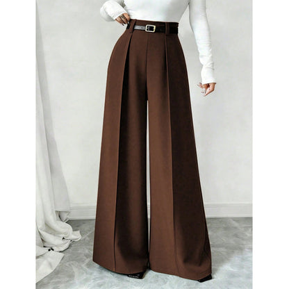 Pantalon large à drapé élégant pour femme