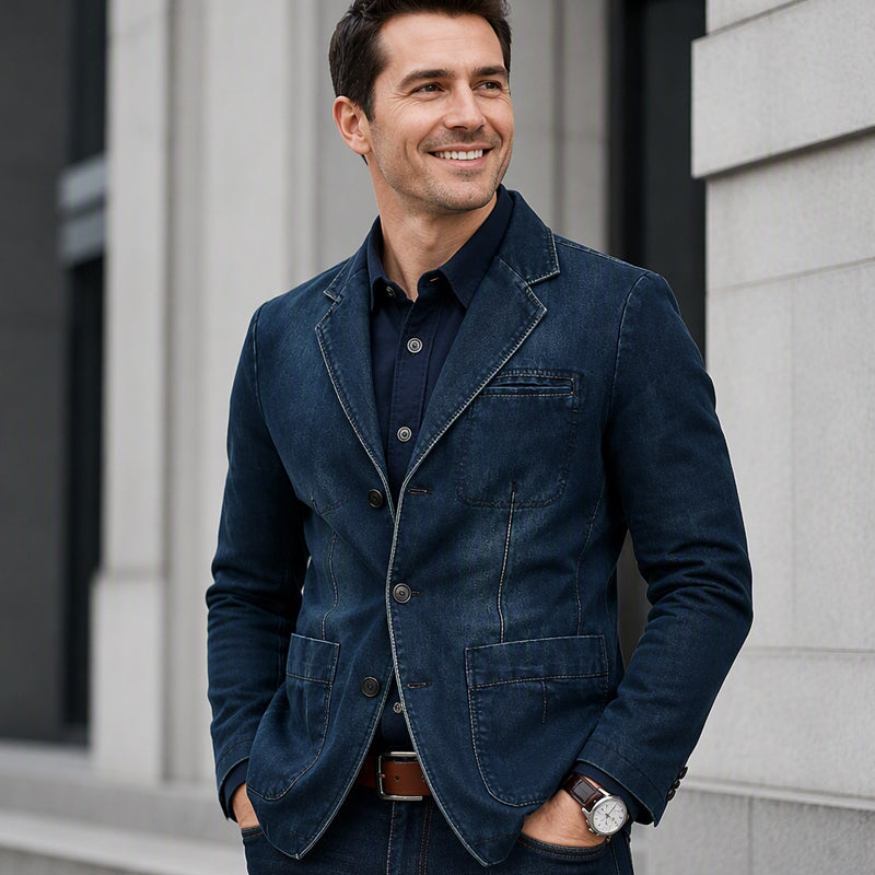 Veste en jean ajustée élégante pour homme