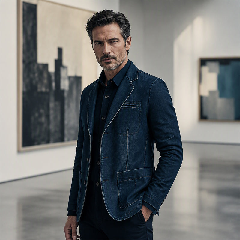 Veste en jean ajustée élégante pour homme