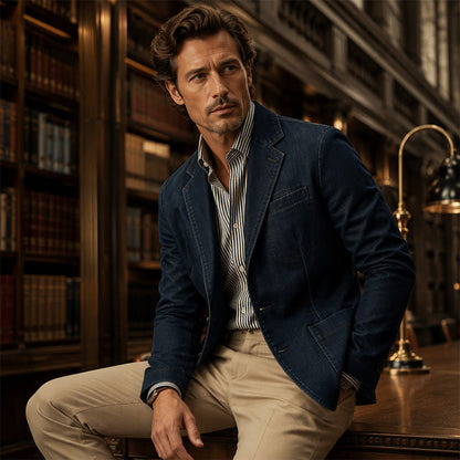 Veste en jean ajustée élégante pour homme