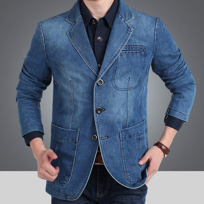 Veste en jean ajustée élégante pour homme