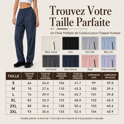 Pantalon de plein air imperméable pour femme avec poches zippées
