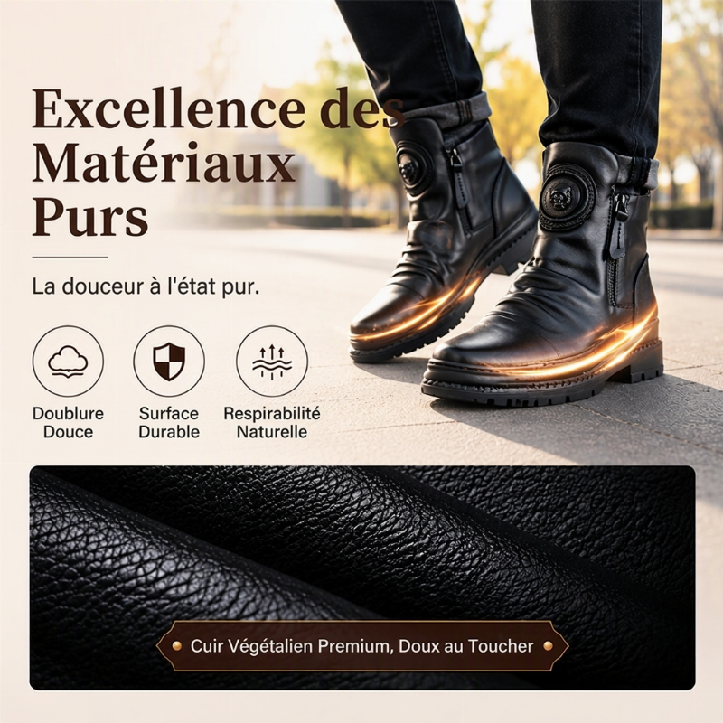 Bottes chaudes à semelle antidérapante et doublure chaude pour hommes