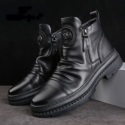 Bottes chaudes à semelle antidérapante et doublure chaude pour hommes