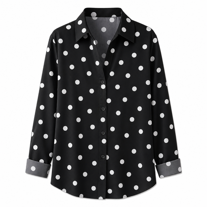 Blouse femme élégante et décontractée à manches longues et boutonnage
