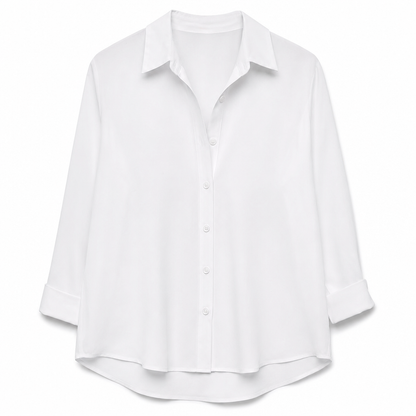 Blouse femme élégante et décontractée à manches longues et boutonnage