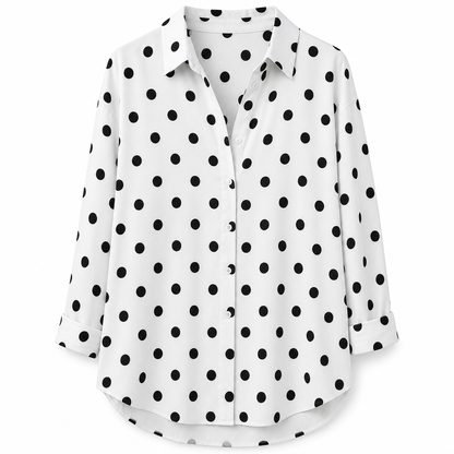Blouse femme élégante et décontractée à manches longues et boutonnage