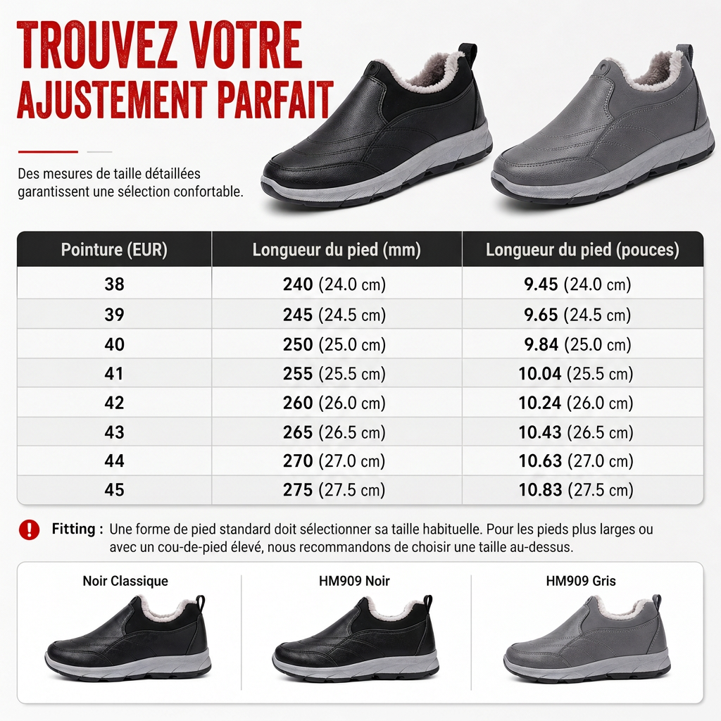 Chaussures d'hiver imperméables pour hommes, doublées de polaire, à enfiler, à semelle souple antidérapante, chaussures décontractées chaudes en coton pour personnes âgées