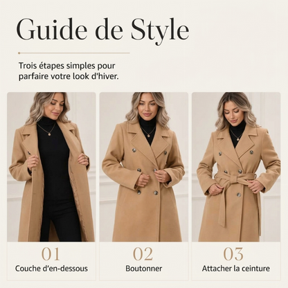 Trench coat ajusté à ceinture