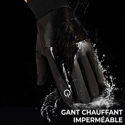 Gants doublés chauds et coupe-vent pour homme, avec bouts des doigts compatibles avec écran tactile