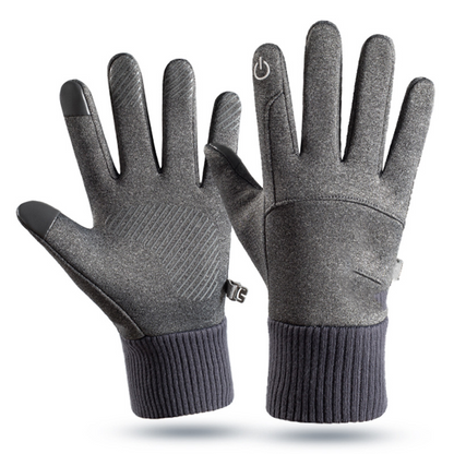 Gants doublés chauds et coupe-vent pour homme, avec bouts des doigts compatibles avec écran tactile