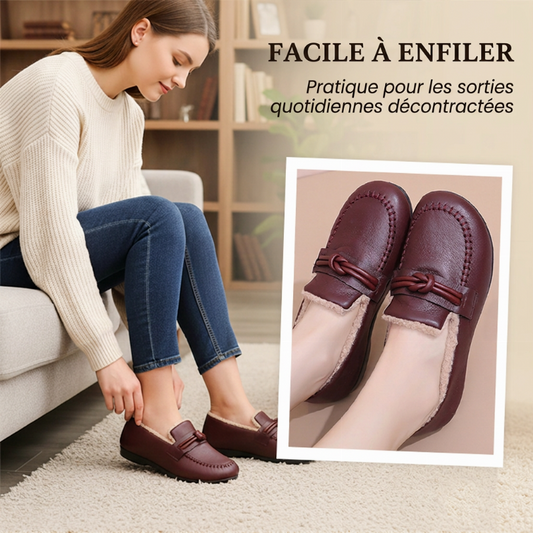 Chaussures femme chaudes d'hiver à enfiler