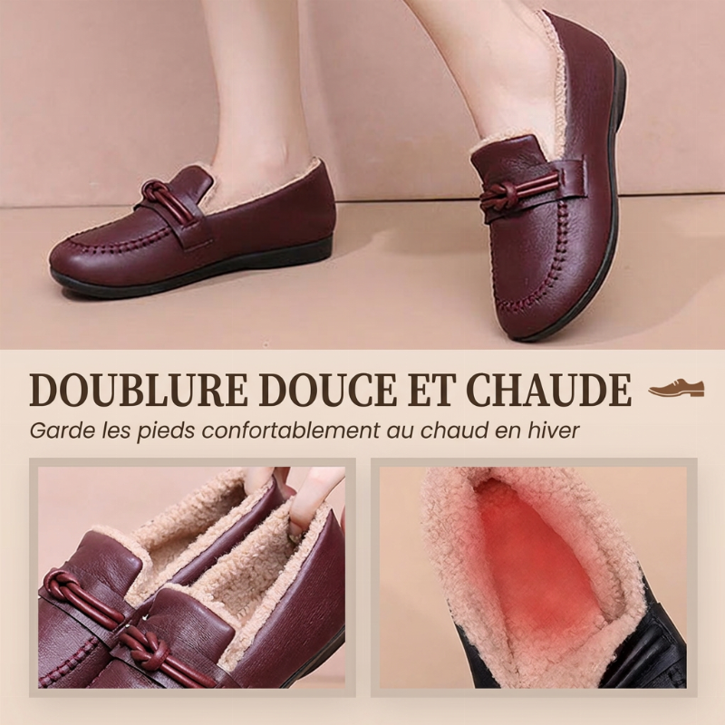Chaussures femme chaudes d'hiver à enfiler